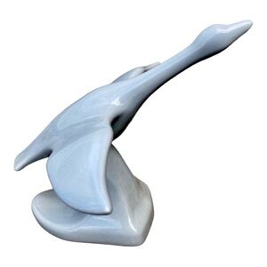 Vintage Peter Gjoni NORTHERN POTTERY Signed Canada Gray Goose Figurine Rare!